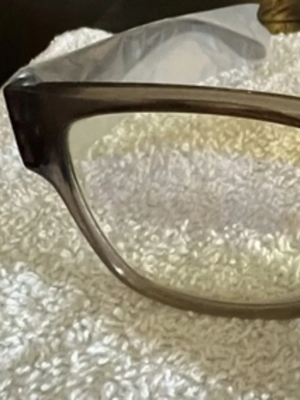 JOY MANGANO Tan Brown Gradient Crystal Wayfarer Blue-Light Reading Glasses +3.50